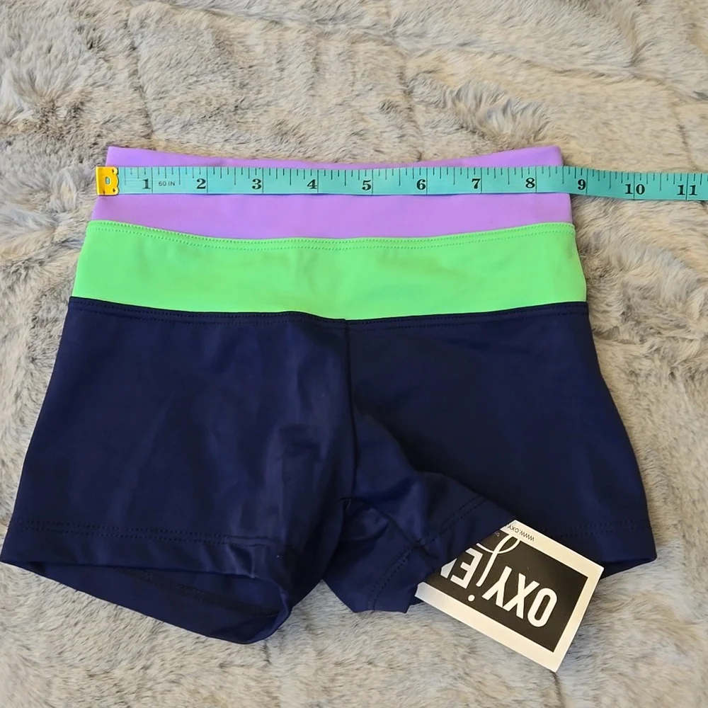 Oxygen By. Jennifer Balagna Green/Navy Bikini Bottom, Girls Small New With Tags